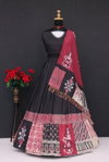 VC 323 Muslin Printed Lehenga With Blouse Duppatta Wholesale Suppliers In Mumbai
